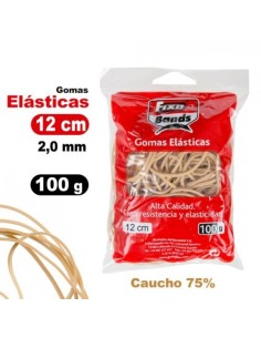 BOLSA 100G GOMAS ELASTICAS Nº12 2MMX12CM FIXO